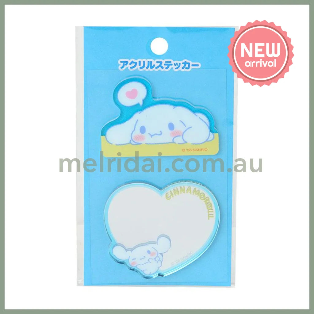 SANRIO | Cinnamoroll Acrylic Sticker & Sticky Mirror Set 53×3×45mm