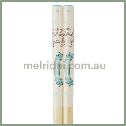 SANRIO | Cinnamoroll Ceramic Bowl 600ml and Bamboo chopsticks Set 21cm (Bowl - Dishwasher Safe)
