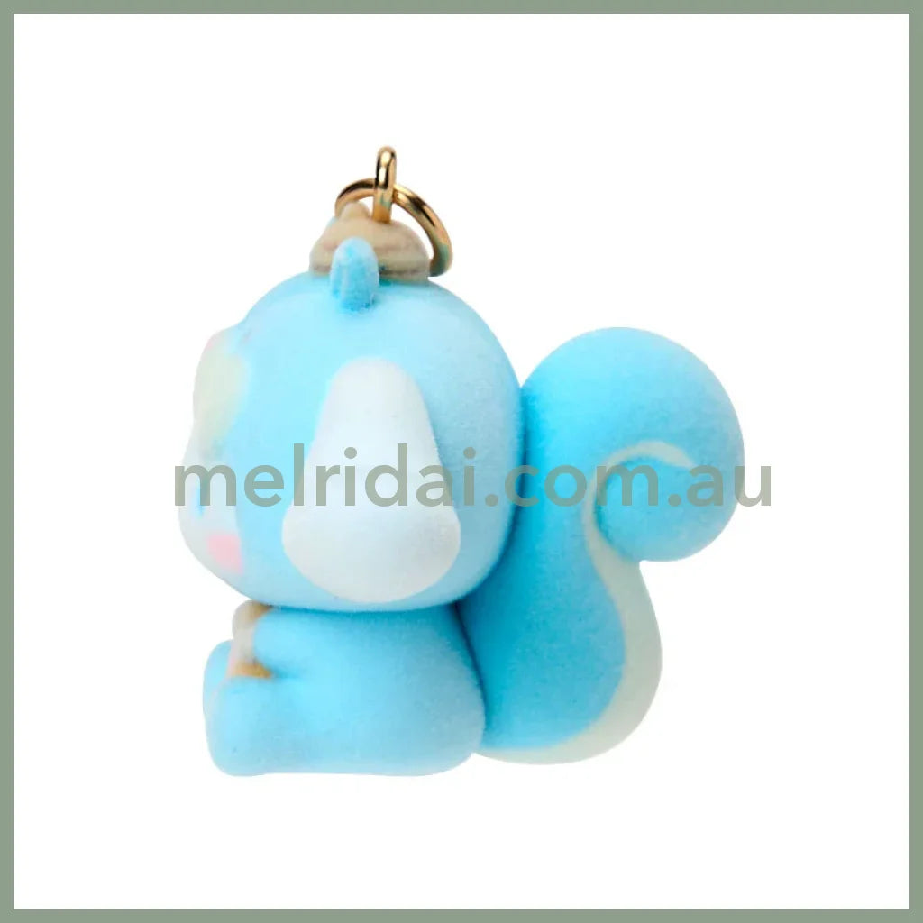 SANRIO | Cinnamoroll Dangling Fluffy Tail Flocked Mascot Keychain 55×30×30mm (Fluffy Squirrel)