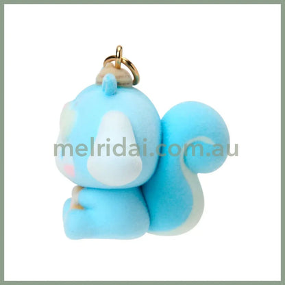 SANRIO | Cinnamoroll Dangling Fluffy Tail Flocked Mascot Keychain 55×30×30mm (Fluffy Squirrel)
