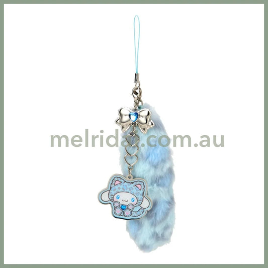 SANRIO | Cinnamoroll Dangling Tail Mascot Strap 40×40×130mm (Leopard Gal Cat)