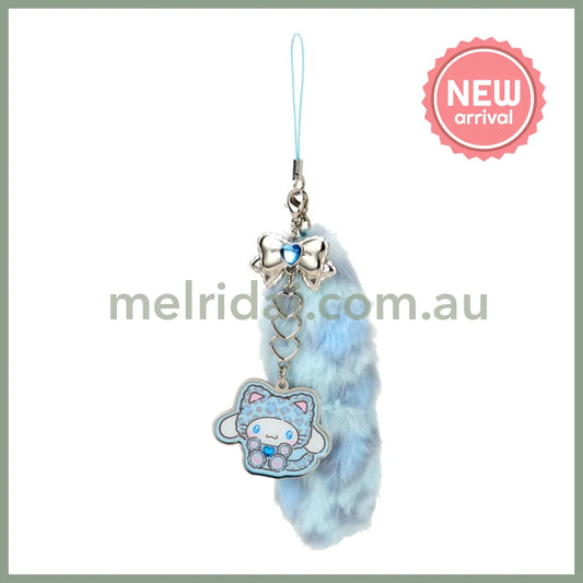 SANRIO | Cinnamoroll Dangling Tail Mascot Strap 40×40×130mm (Leopard Gal Cat)