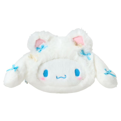 SANRIO | Cinnamoroll Face-shaped Pouch 22.1 x 13.3 x 8.7cm (White Cat Ballerina)