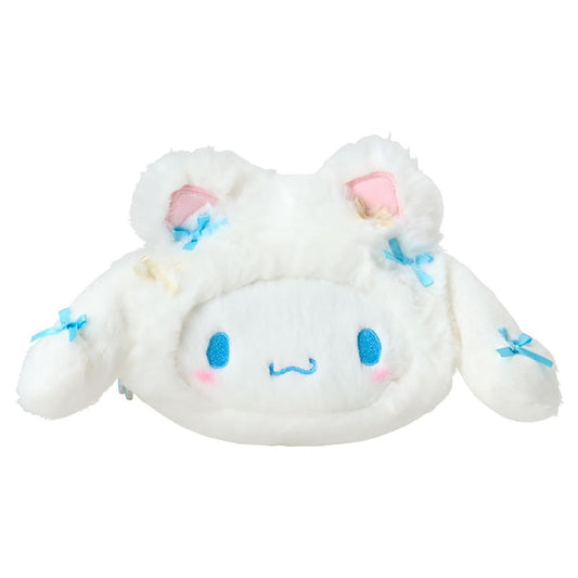 SANRIO | Cinnamoroll Face-shaped Pouch 22.1 x 13.3 x 8.7cm (White Cat Ballerina)