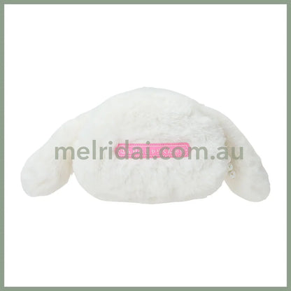 SANRIO | Cinnamoroll Fluffy Face-Shaped Pouch 21.4 x 14.0 x 7.1cm (Nagomi Pastel)