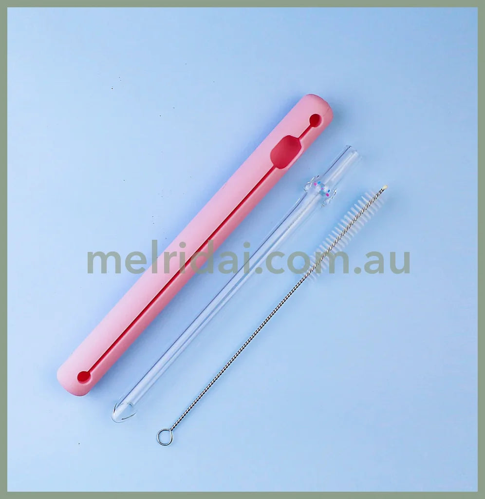 Sanriocinnamoroll Handmade Glass Straw ++