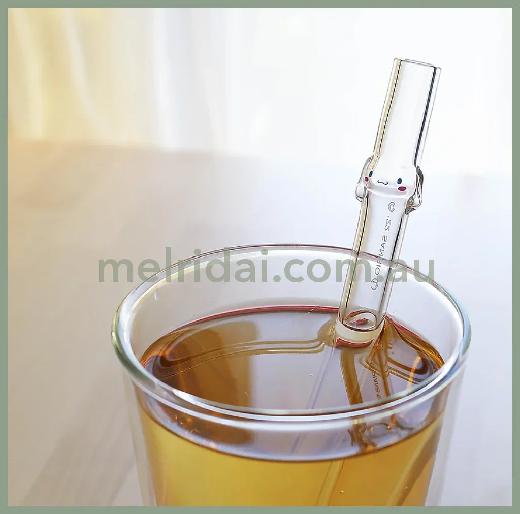 Sanriocinnamoroll Handmade Glass Straw ++
