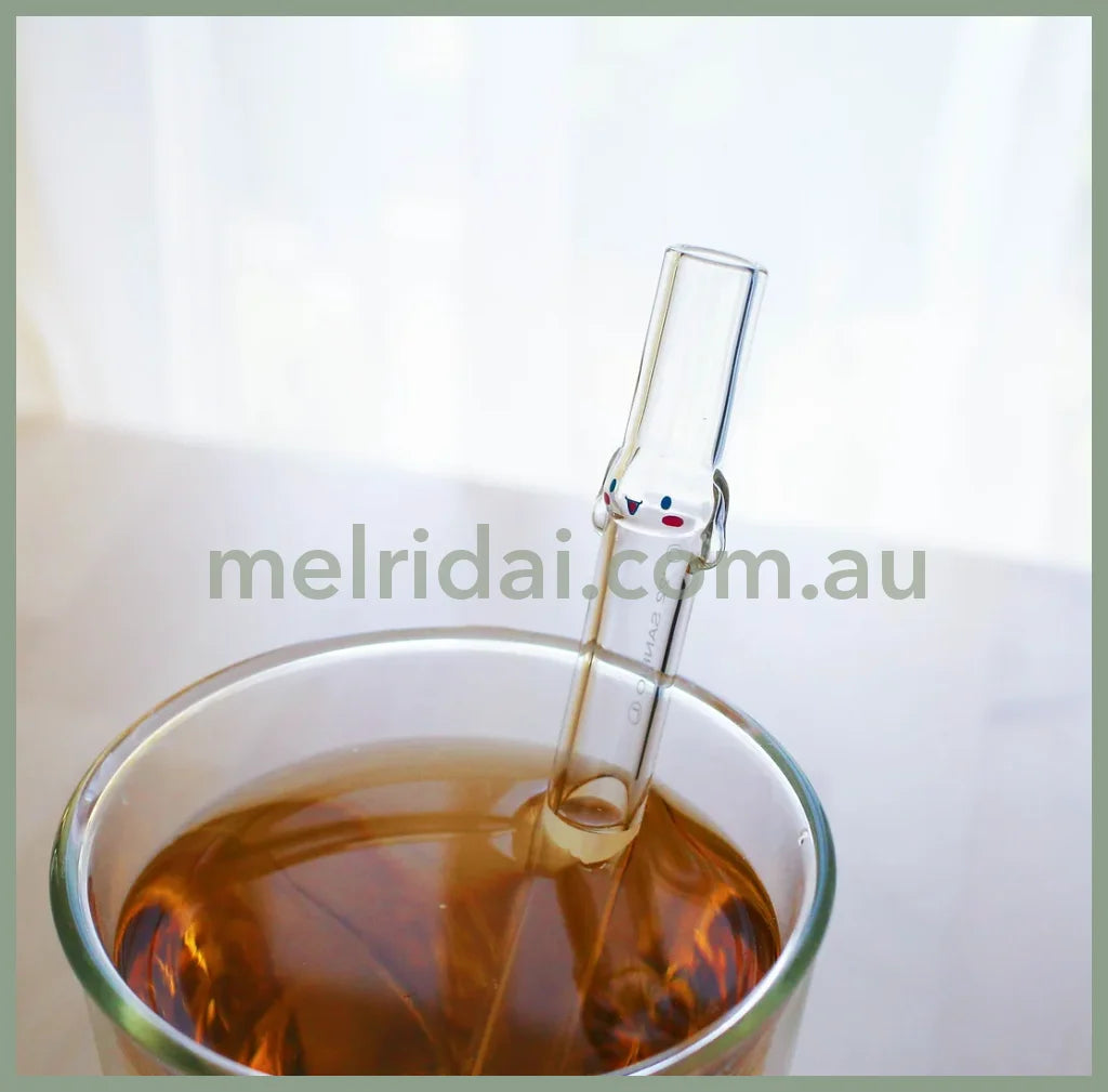 Sanriocinnamoroll Handmade Glass Straw ++