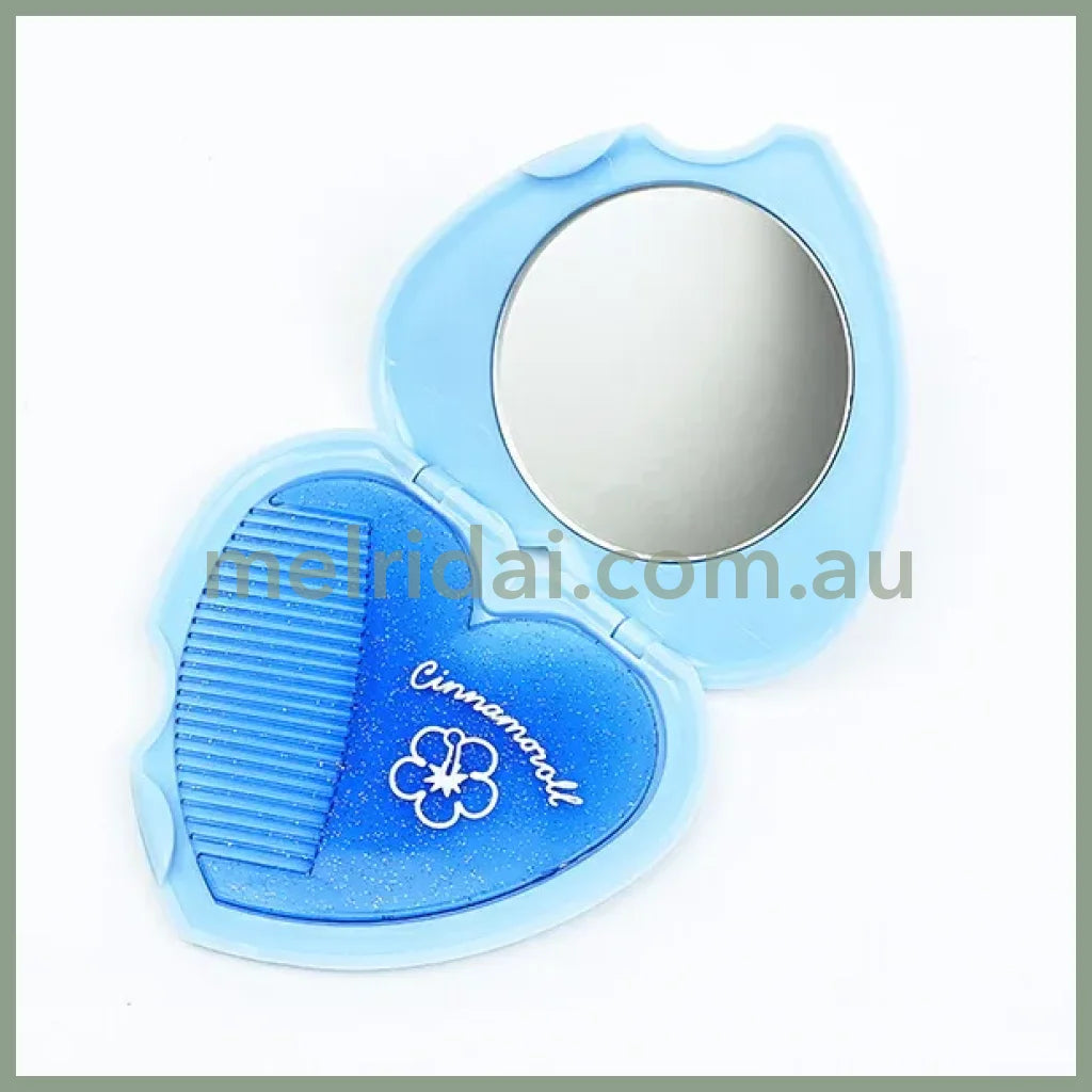 SANRIO | Cinnamoroll Heart Shaped Mirror Comb 18x107x154mm (Y2K)