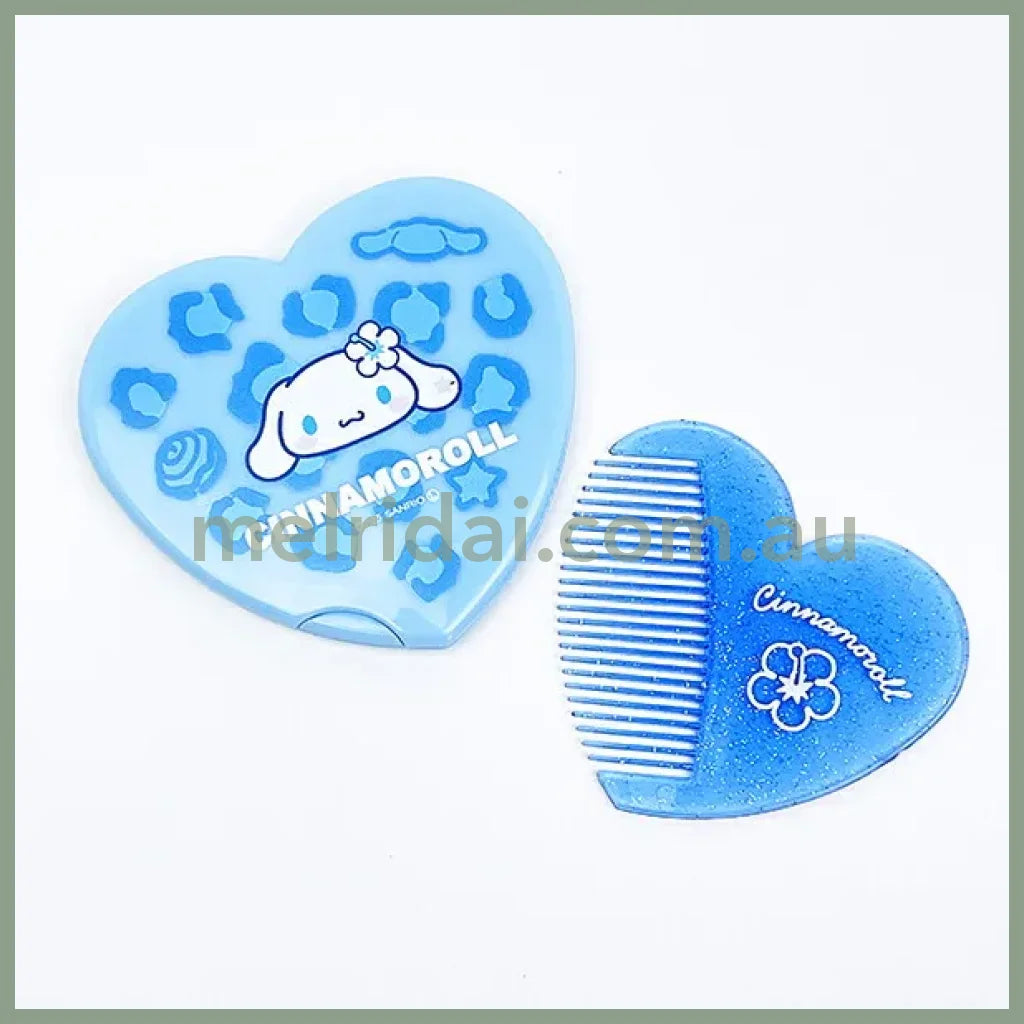 SANRIO | Cinnamoroll Heart Shaped Mirror Comb 18x107x154mm (Y2K)