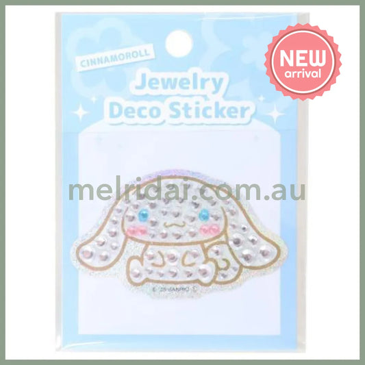 SANRIO | Cinnamoroll Jewelry Deco Sticker 65×73×5mm (Gogo Gal Collection Glitter)