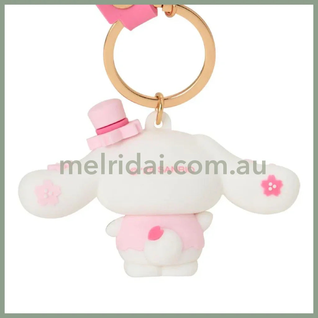 SANRIO | Cinnamoroll Keychain Key Holder 3D 4×3.2×5.2cm (Sakura 2025)