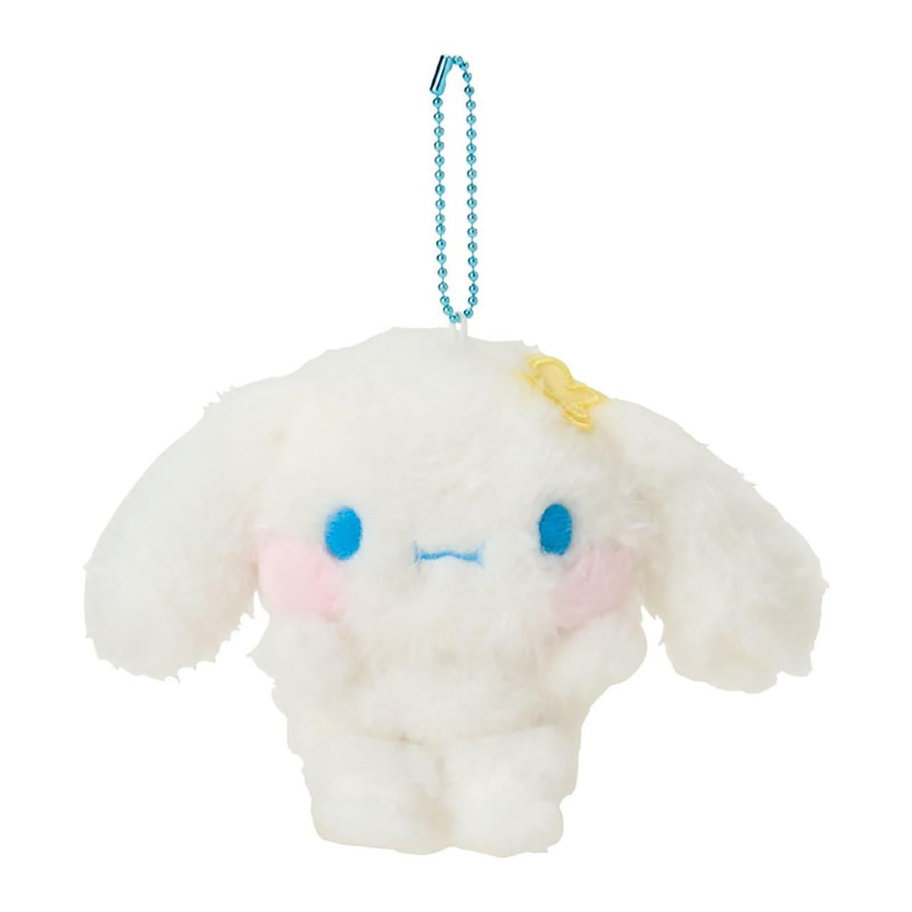 SANRIO | Cinnamoroll Mascot Holder Plush Keychain 15 x 10.4 x 6.1cm (Cheek Puni Puni/Plump Cheeks)