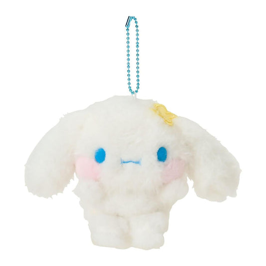 SANRIO | Cinnamoroll Mascot Holder Plush Keychain 15 x 10.4 x 6.1cm (Cheek Puni Puni/Plump Cheeks)