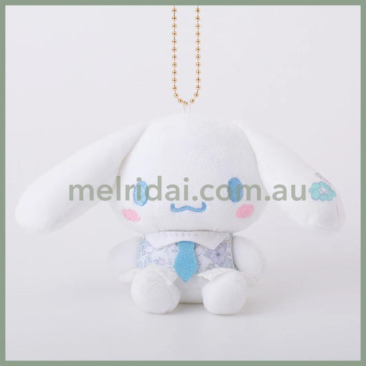 SANRIO | Cinnamoroll Mascot Holder Plush Keychain Bag Charm Approx. 10cm (Textile Flower)