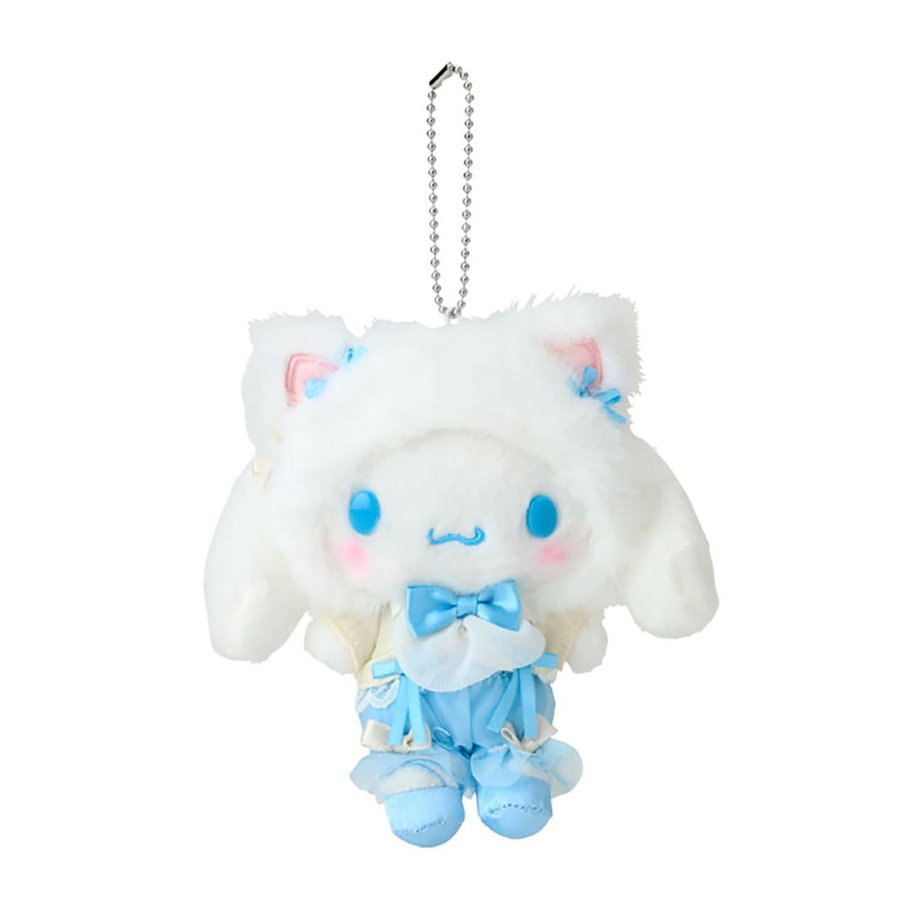 【Limite 1/customer】SANRIO | Cinnamoroll Mascot Holder Plush Keychain 15.4 x 12.2 x 6.8cm (White Cat Ballerina)