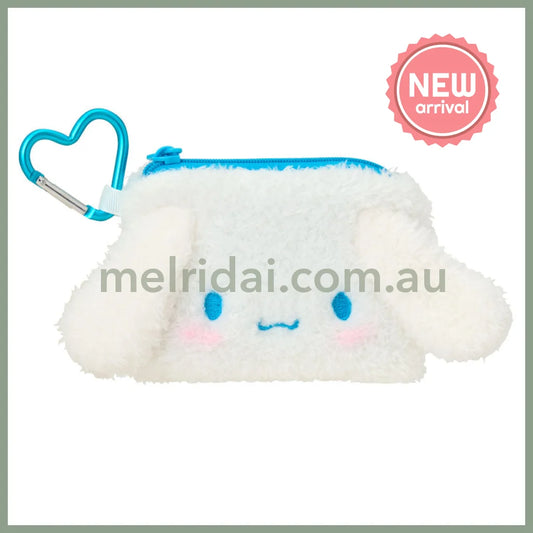 SANRIO | Cinnamoroll Mascot Mini Pouch with Carabiner 110×15×85mm (Fluffy Face)