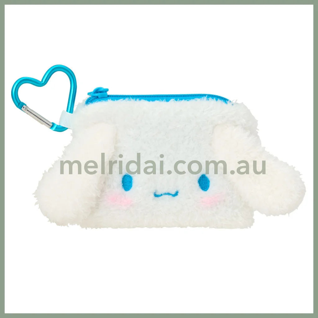 SANRIO | Cinnamoroll Mascot Mini Pouch with Carabiner 110×15×85mm (Fluffy Face)