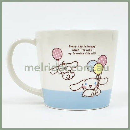 SANRIO | Cinnamoroll & Milk Ceramic Mug Cup can be used in the microwave and dishwasher 80×Φ88mm (Milk Balloon)