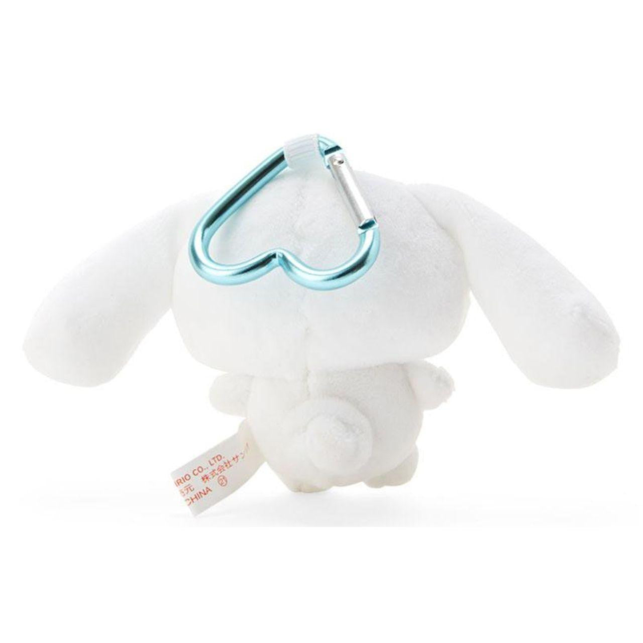 SANRIO | Cinnamoroll Plush Mini Mascot Holder with Heart Carabiner Bag Charm 6×4×10cm