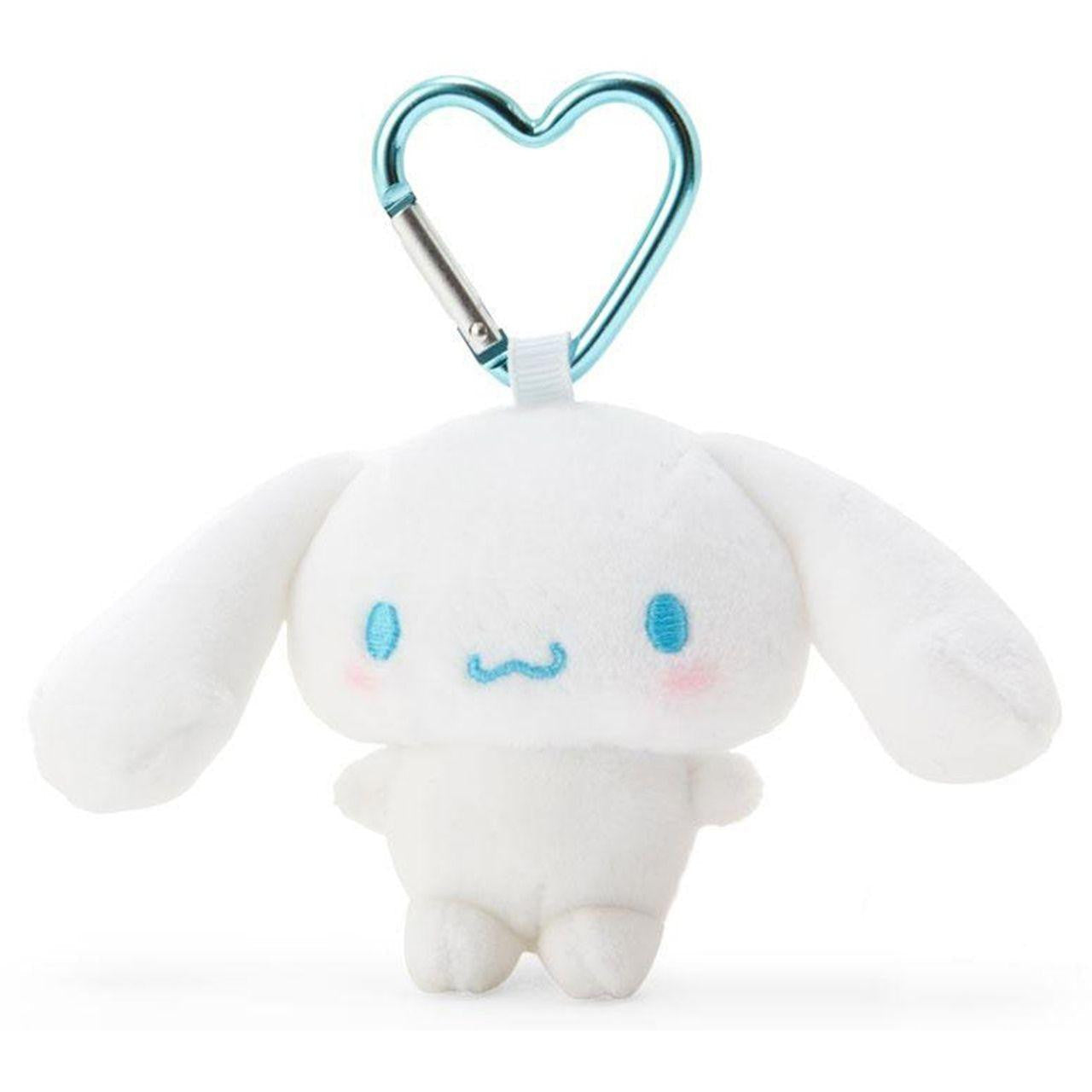 SANRIO | Cinnamoroll Plush Mini Mascot Holder with Heart Carabiner Bag Charm 6×4×10cm
