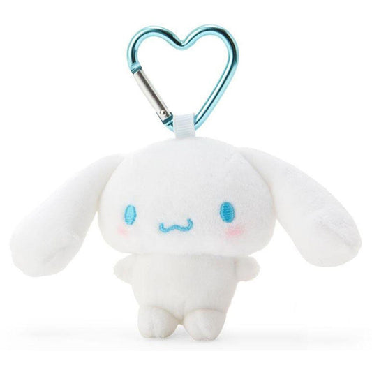 SANRIO | Cinnamoroll Plush Mini Mascot Holder with Heart Carabiner Bag Charm 6×4×10cm