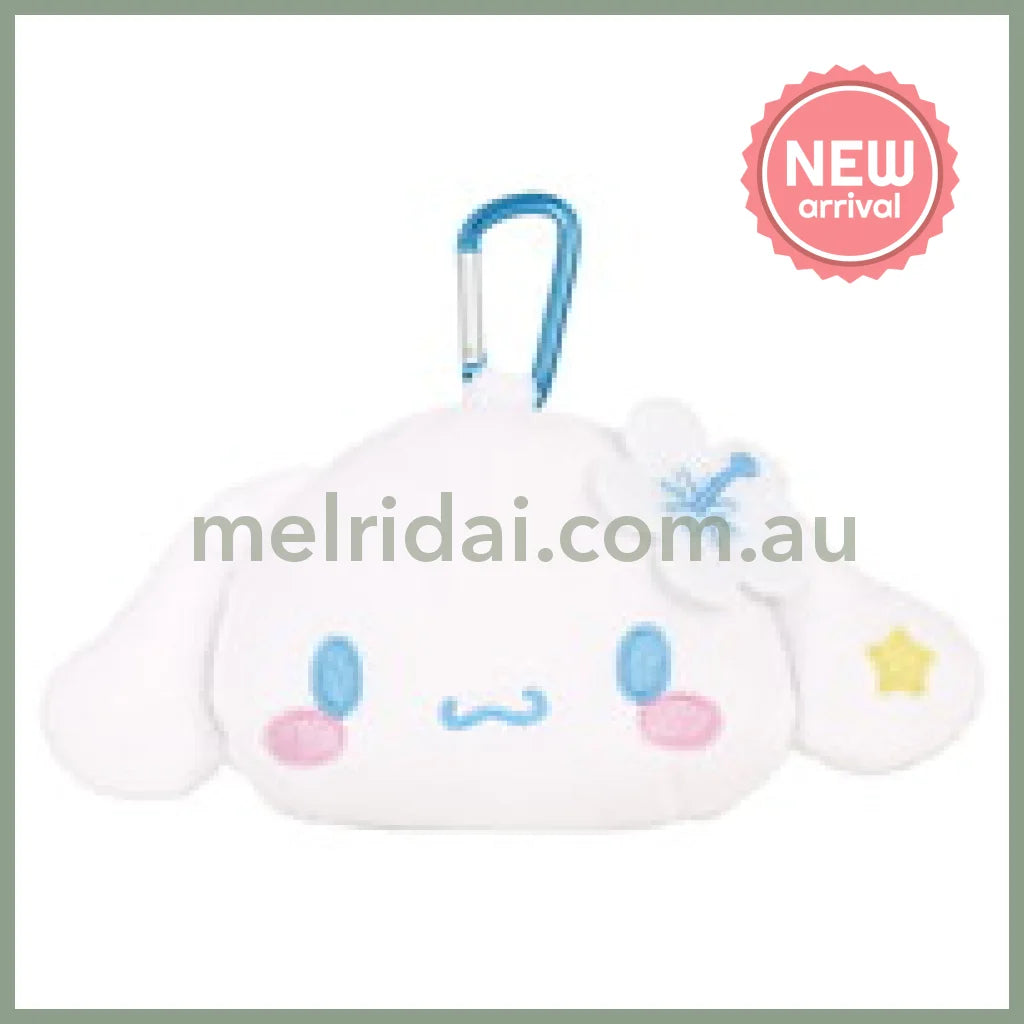 SANRIO | Cinnamoroll Mini Pouch with Carabiner Bag Charm Plush keychain 185x120x55mm (Y2K)