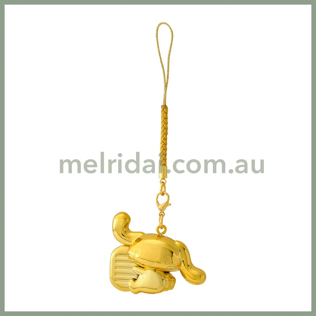 Sanrio | Cinnamoroll Netsuke Gold Color Charm W2.8×D2.6×H4.4Cm (Zodiac Fortune 2024 - Snake)