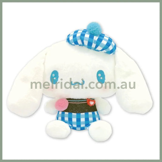SANRIO | Cinnamoroll Plush Toy Plush Doll 13 x 17.5 x 21cm (Gingham Denim)