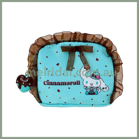 SANRIO | Cinnamoroll Pouch 19.4 x 14.0 x 5.2cm (Choco Mint Series)