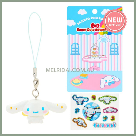 SANRIO | Cinnamoroll Strap And Sticker Set 106x90x37mm (Super Cute Adventures My Dream Smartphone)