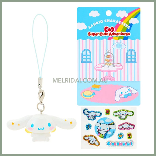 SANRIO | Cinnamoroll Strap And Sticker Set 106x90x37mm (Super Cute Adventures My Dream Smartphone)