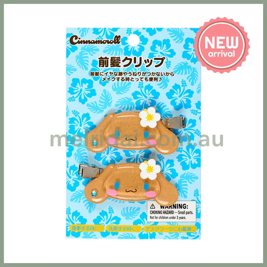 SANRIO | Cinnamoroll Tanned Bangs Clip Hair Clip Set of 2 15×10.5×3.5cm (Endless Summer Vacation / Coconut Vacation