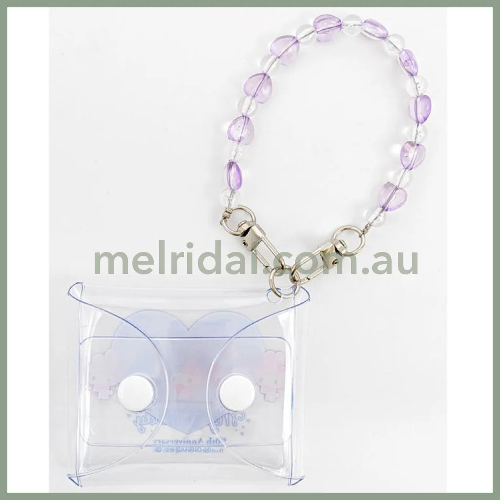 SANRIO | Clear Multi Case with Colorful Bead Chain 90×75×20mm (My Melody 50th Anniversary)
