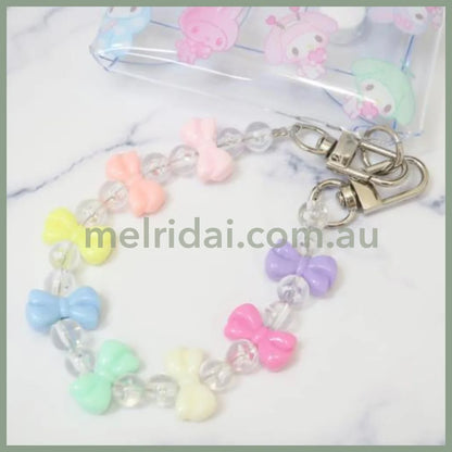 SANRIO | Clear Multi Case with Colorful Bead Chain 90×75×20mm (My Melody 50th Anniversary)