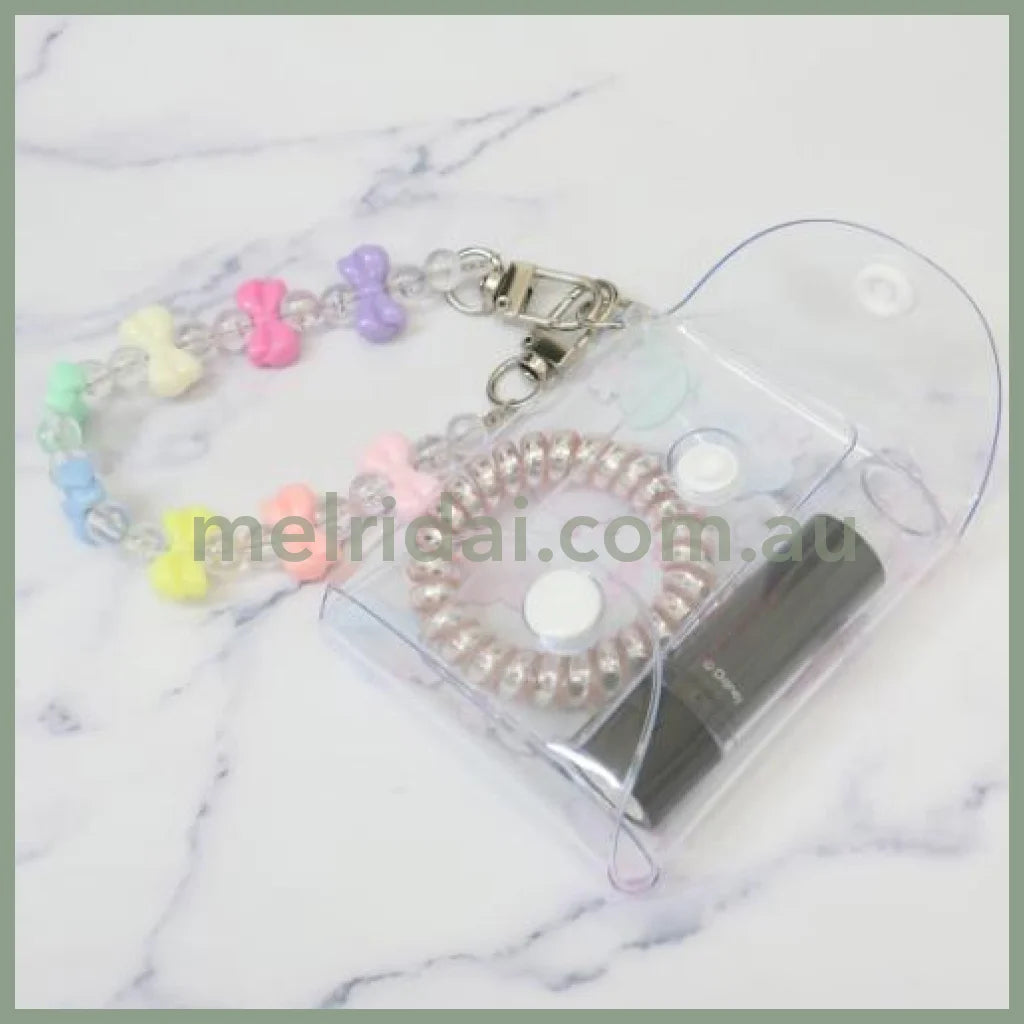 SANRIO | Clear Multi Case with Colorful Bead Chain 90×75×20mm (My Melody 50th Anniversary)