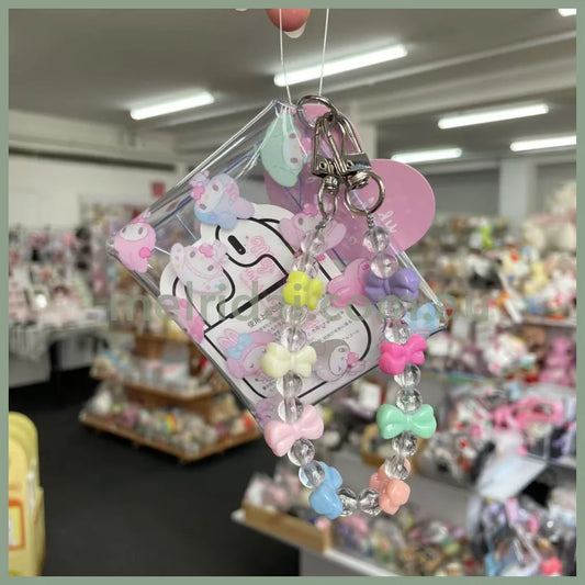 SANRIO | Clear Multi Case with Colorful Bead Chain 90×75×20mm (My Melody 50th Anniversary)