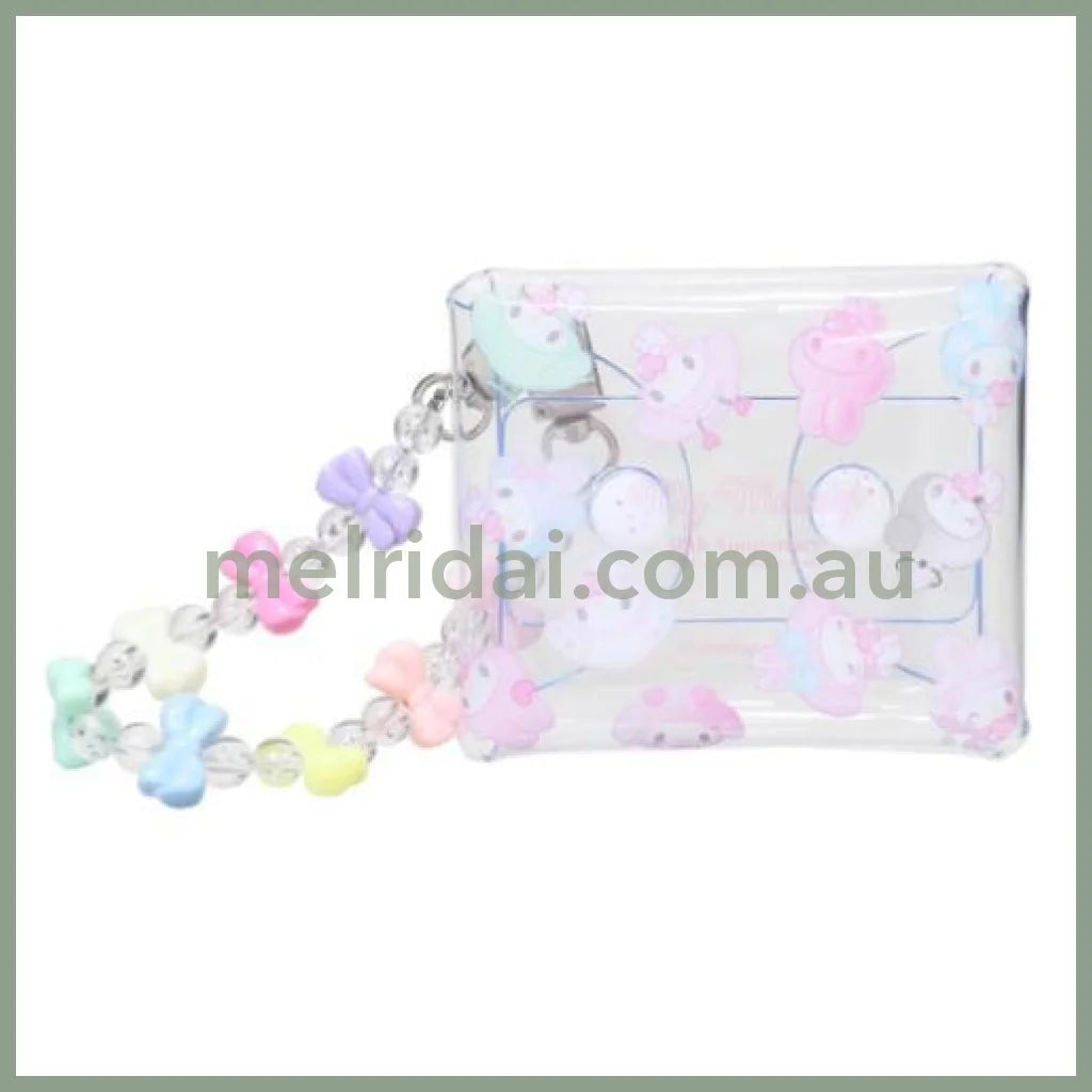 SANRIO | Clear Multi Case with Colorful Bead Chain 90×75×20mm (My Melody 50th Anniversary)
