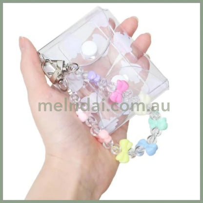 SANRIO | Clear Multi Case with Colorful Bead Chain 90×75×20mm (My Melody 50th Anniversary)