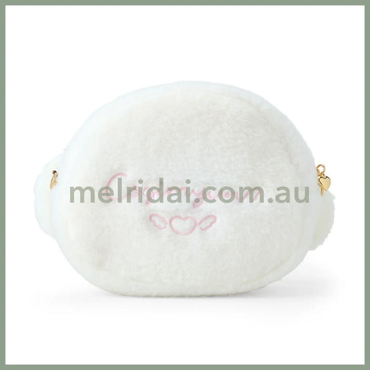 Sanrio | Cogimyun Face-Shaped Pochette Plush Shoulder Bag 23×9×14Cm (Angel Play Party)