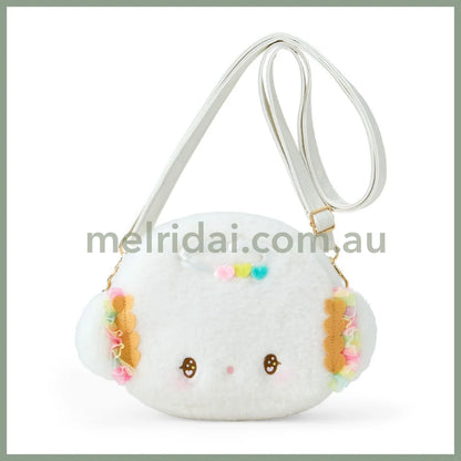 Sanrio | Cogimyun Face-Shaped Pochette Plush Shoulder Bag 23×9×14Cm (Angel Play Party)