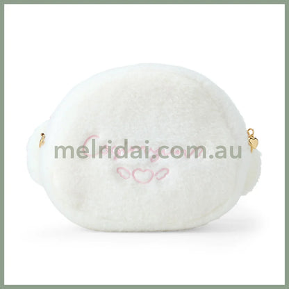 Sanrio | Cogimyun Face-Shaped Pochette Plush Shoulder Bag 23×9×14Cm (Angel Play Party)