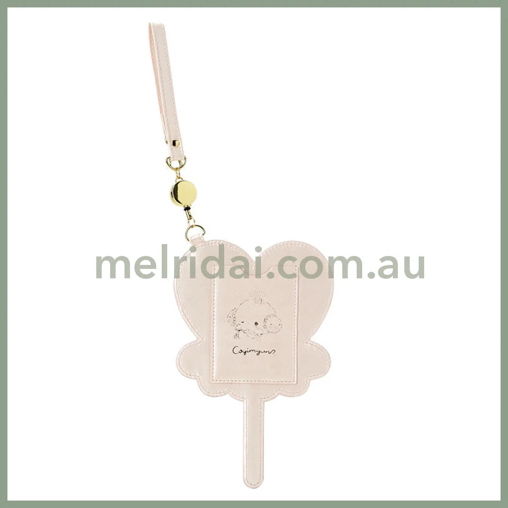 Sanrio | Cogimyun Pass Case Card Holder With Reel 13×0.5×20Cm (Angel Play Party)