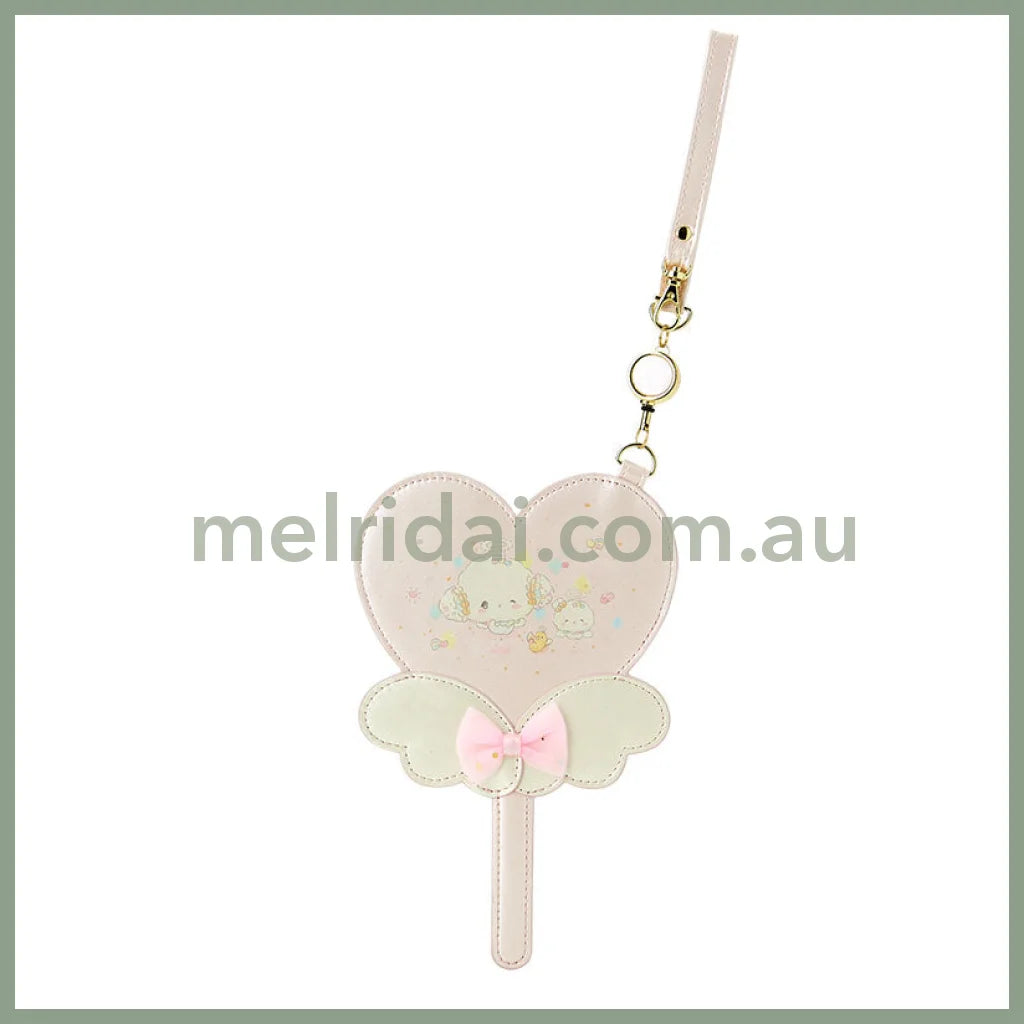 Sanrio | Cogimyun Pass Case Card Holder With Reel 13×0.5×20Cm (Angel Play Party)