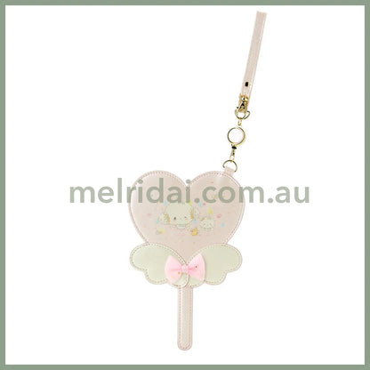 Sanrio | Cogimyun Pass Case Card Holder With Reel 13×0.5×20Cm (Angel Play Party)