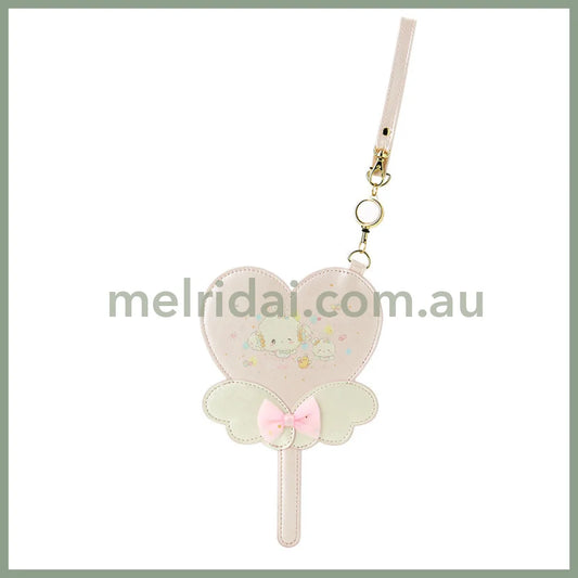 Sanrio | Cogimyun Pass Case Card Holder With Reel 13×0.5×20Cm (Angel Play Party)