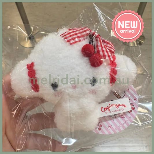 SANRIO | Cogimyun squishy Mascot Holder Plush Keychain Bag Charm 100mm Approx. (Cherry)