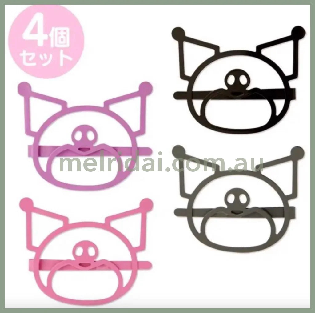 Sanriocolorful Hairpin Set Of 4 Kuromi