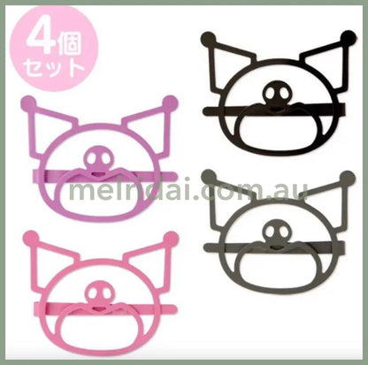 Sanriocolorful Hairpin Set Of 4 Kuromi