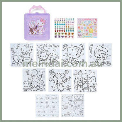 Sanrio | Coloring &Sticker Set 日本三丽鸥 手提 着色本&贴纸组合 Purple